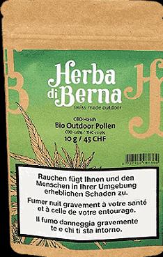Actual product image Herba di Berna CBD Hash BIO Outdoor Pollen (10 g, Outdoor)