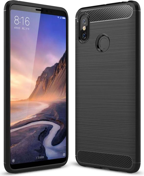 Immagine prodotto Screenguard Xiaomi Mi Max 3 Scafo Carbonio Spazzolato Morbido TPU (Mi Max 3)