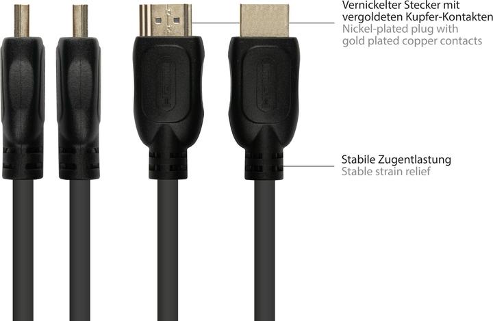 Produktbild Good Connections Anschlusskabel HDMI 2.0b, Stecker (Typ A) an Mirco Stecker (Typ D), 4K / UHD @60Hz, 18 Gbit/s, vergo (2 m, HDMI)