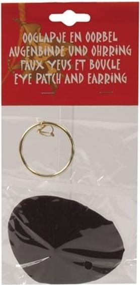 Actual product image Boland Pirate Eye Patch With Earring