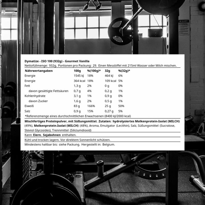 Produktbild Dymatize ISO 100 Hydrolyzed (Vanille, 1 Stk., 932 g)
