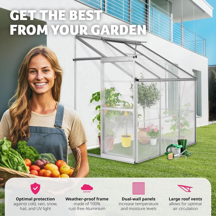 Actual product image tectake Leaning greenhouse