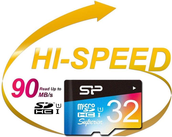 Actual product image Silicon Power Superior - Flash memory card (SD adapter included) (32 GB, microSDHC, U1, UHS-I)