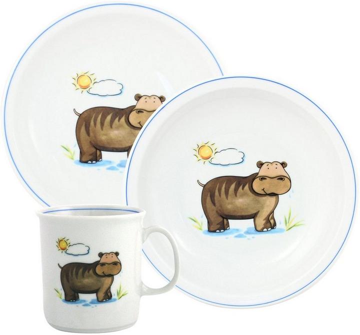 Image du produit Triptis Set de vaisselle pour enfants hippopotame 3 pièces, Por