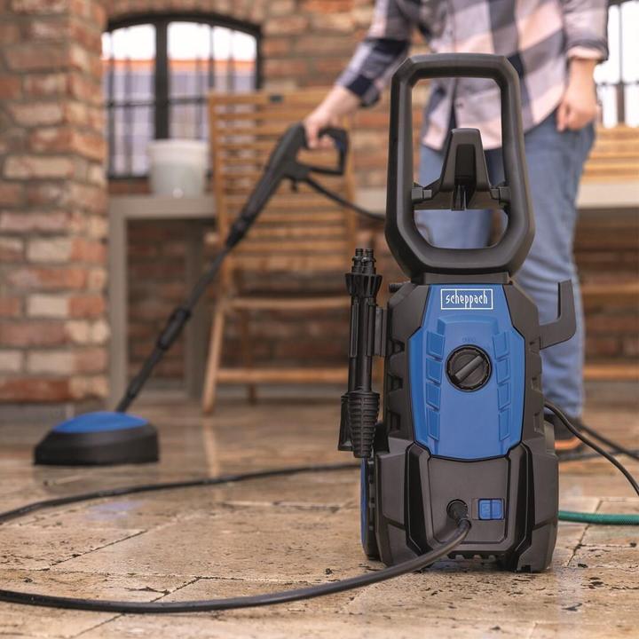 Immagine prodotto Scheppach Idropulitrice 1600W, 135 bar con sistema di attacco rapido e accessori inclusi (Corrente elettrica)