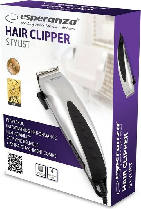 Produktbild Esperanza Shaver for cutting nza EBC003 Stylist silver color