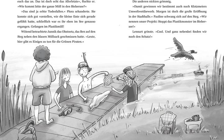 Actual product image Die Grünen Piraten - Plastikplage im Biebersee (German, Andrea Poßberg, Corinna Böckmann, 2023)