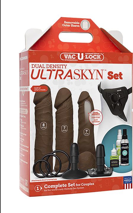 Produktbild Doc Johnson Vac-U-Lock™ - Dual Density ULTRASKYN™ Set - Chocolate