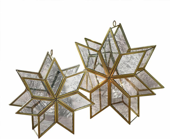 Immagine prodotto Loberon Set di 2 portacandele Zaydan oro/argento (23 x 22 x 6 cm)