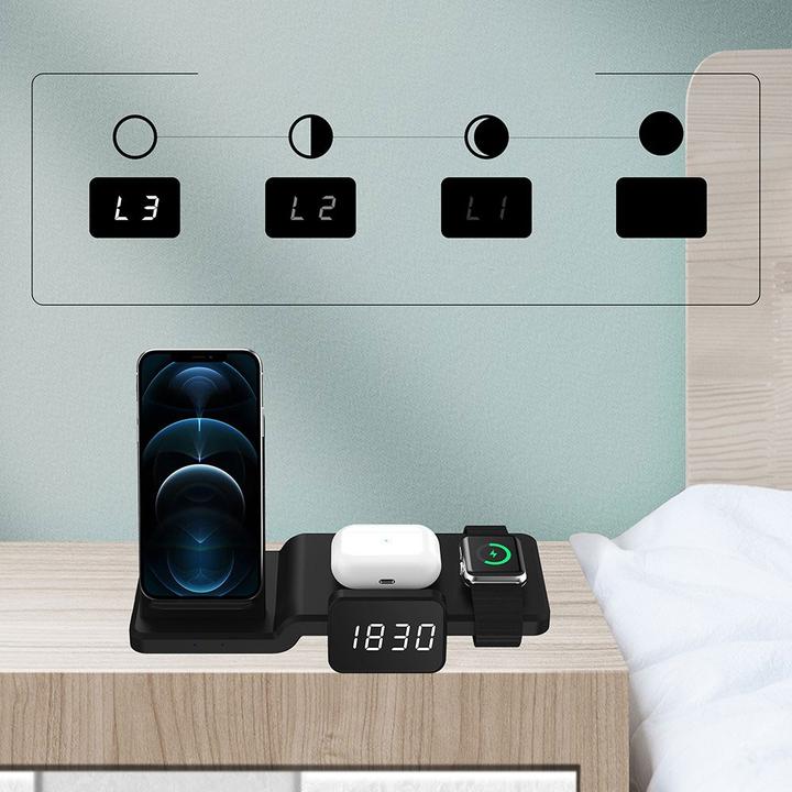 Image du produit Apfelkiste Chargeur Qi Fast Charging Station d'accueil Apple Watch / Smartphone / AirPods (15 W)