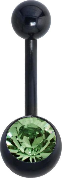 Produktbild Bijouteria Bauchpiercing (Chirurgenstahl 316L, PVD Beschichtung (schwarz), Zirkonia)