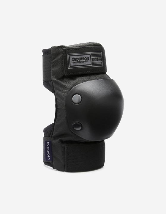 Actual product image Decathlon Adult 3-Piece Skateboarding Protector Set Pad500 Black (S, Unique specimen)