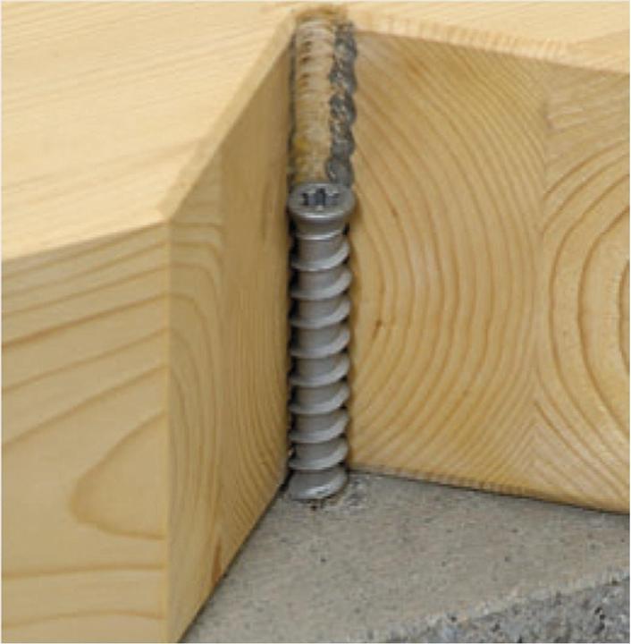 Produktbild Heco MMS TC Schraubanker Senkkopf TX45 mit Holzanschlussgewinde Lägne 10x130mm (25 Schrauben pro Stück)