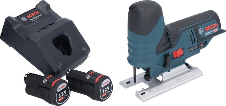 Produktbild Bosch Professional Bosch GST 12V-70 Professional Akku Stichsäge 12 V 70 mm + 2x Akku 2,0 Ah + Ladegerät
