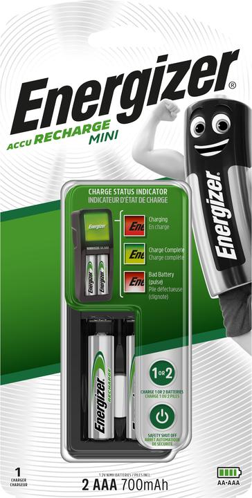 Image du produit Energizer Accu Recharge Mini (3 pcs, AAA, 700 mAh, Piles rechargeables + chargeur)