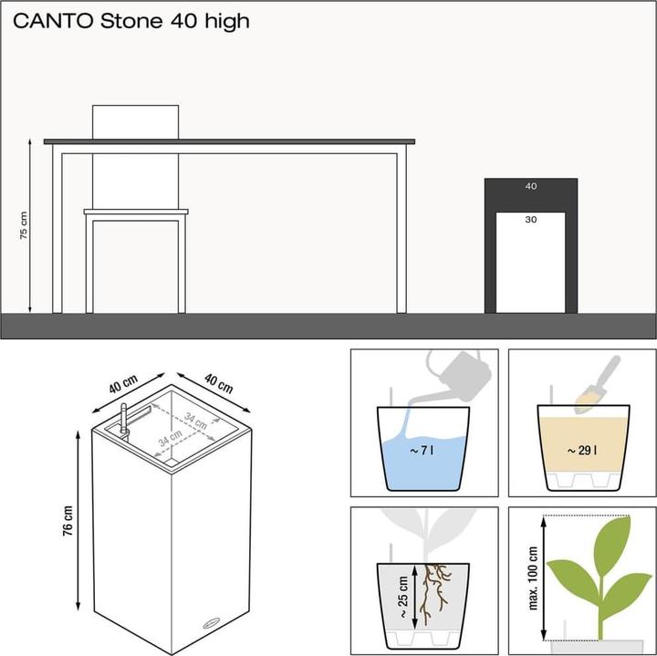 Actual product image Lechuza Canto Stone (40 cm)