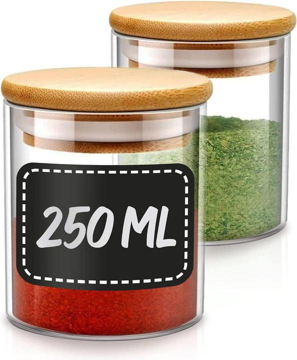 Praknu Set di 16 bicchieri per spezie (0.25 l)