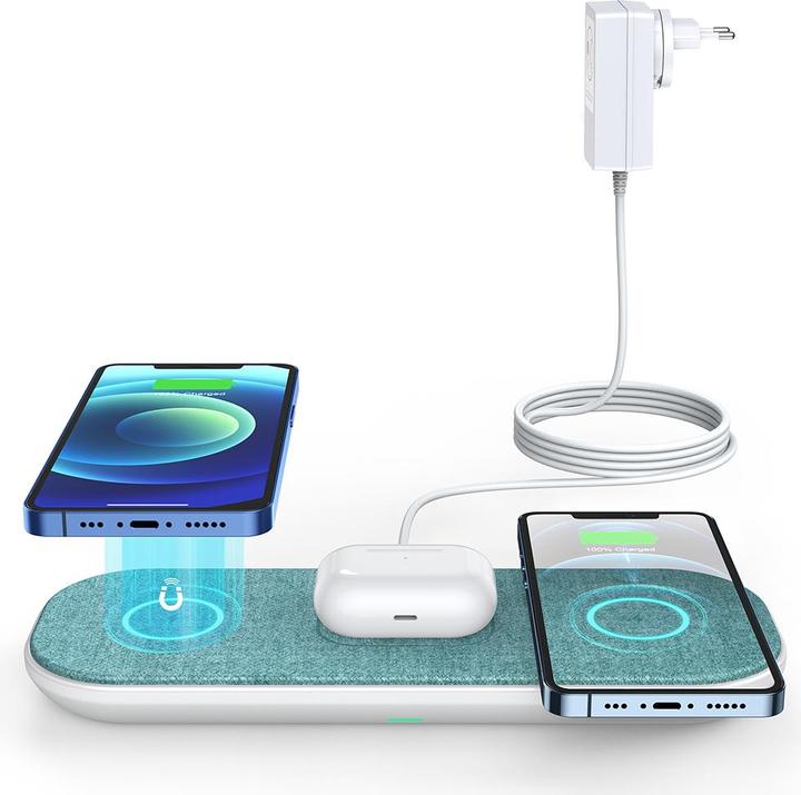 Actual product image Choetech 10W 3 in 1 Fast Wireless Charging Pad T569 S
