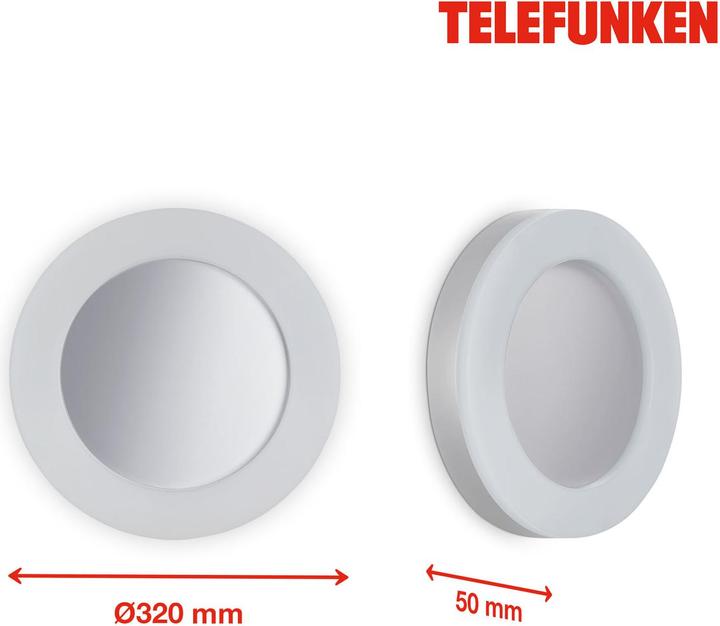 Image du produit Telefunken Lampe d'extérieur à LED, argent, 1xplatine LED/24W (2600 lm)