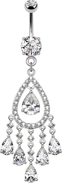 Immagine prodotto Star Piercing Banana argento con lampadario a sospensione (Acciaio chirurgico 316L, senza ottone)