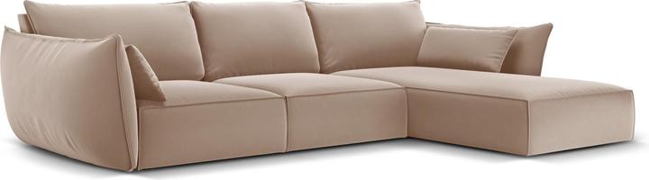 Image du produit Micadoni Canapé D'Angle Droit Velours, "Kaelle", 4 Places, 308x171x85Fabriqué en Europe (Canapé d'angle)