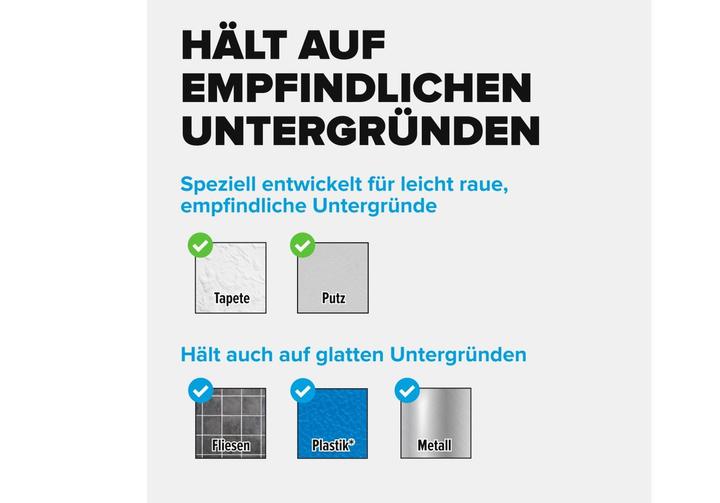 Energie-Label tesa Powerstrips CLICK - Klett-Klebepads - Bilder aufhängen ohne Bohren - Large 7,2kg - 4 x 2 Stück (7.20 kg)