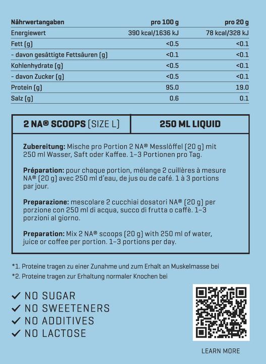 Nährwerte und Zutaten Nutriathletic Collagen (Neutral, 1 Stk., 700 g)