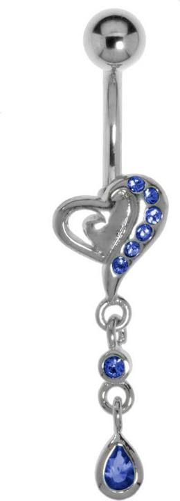 Immagine prodotto Bijouteria Piercing ventre (Acciaio chirurgico 316L, Vetro (di orologio), Ottone rodiato in ottone rodiato)