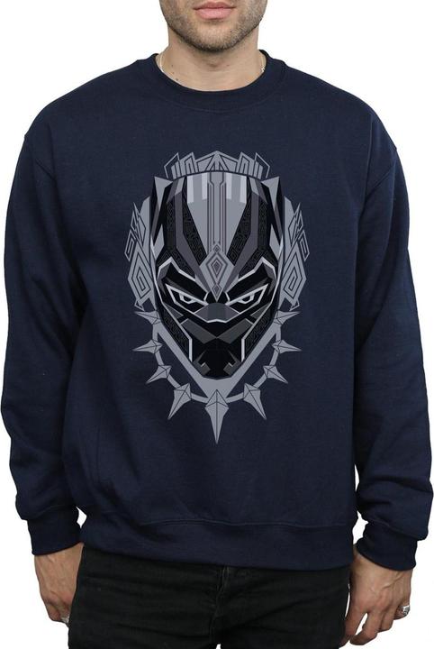 Actual product image Mens Black Panther Head Cotton Sweatshirt (L)