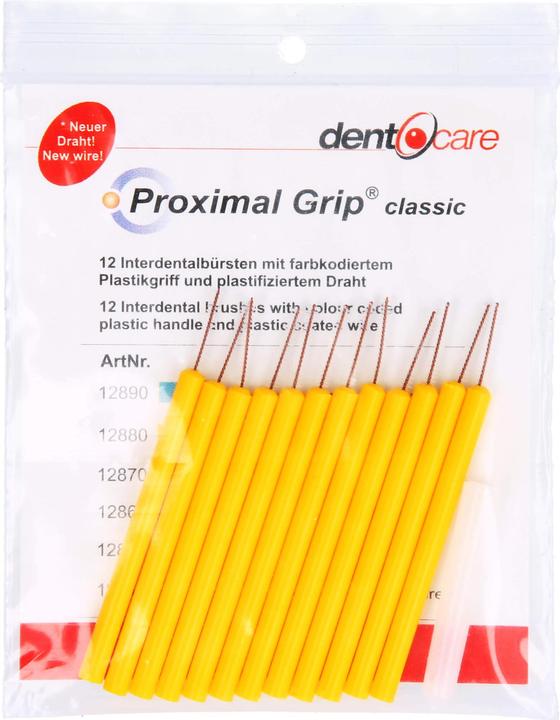 Produktbild Dent-O-Care Proximal Grip classic Interdentalbürsten fein gelb, 12 St. Interdentalbürsten (12 x)