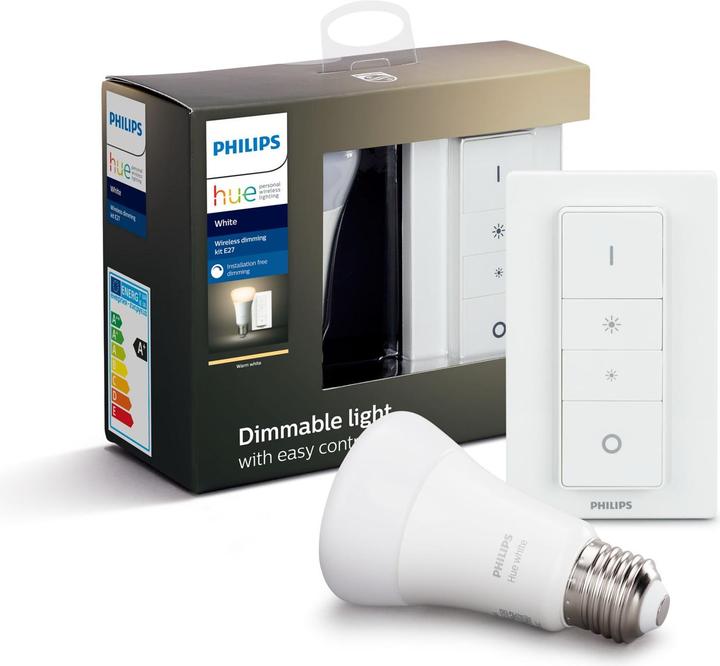 Actual product image Philips Hue White BT Starter Set (E27, 9.50 W, 806 lm, 1 x, F)