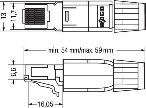 Produktbild Wago Stecker Ethernet RJ-45 10/100Mbit/s