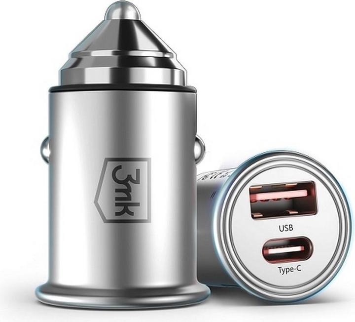 Actual product image 3MK HyperCar Charger 45W Ładowarka samochodowa 1xUSB-A + 1xUSB-C