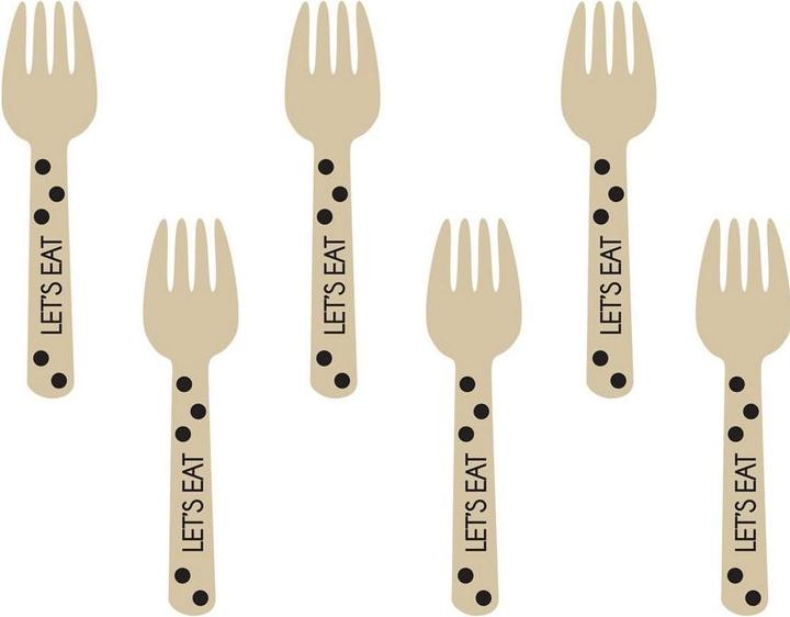 Image du produit Amscan Fourchettes internationales en bois (paquet de 12) (12 pièce(s), Fourche)