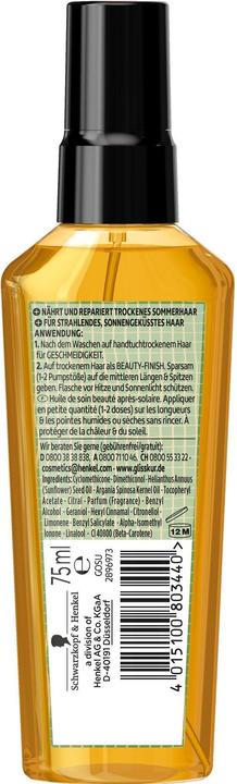 Immagine prodotto Schwarzkopf Gliss Kur Oil Summer Repair Fl 75 ml (75 ml)