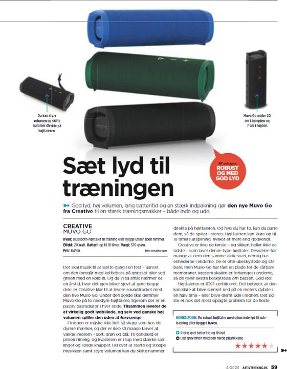 Produktbild Creative Muvo Go Wireless Sprecher Blau (18 h, Batteriebetrieb)