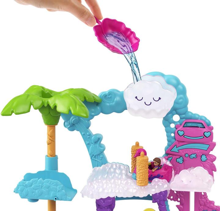 Actual product image Polly Pocket Pollyville flamingo fun car wash