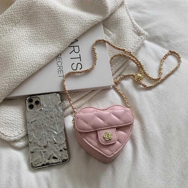 Immagine prodotto Only-Bags.Store Mini borsa a tracolla a forma di cuore, borsa in pelle PU ricamata alla moda, accessorio carino e