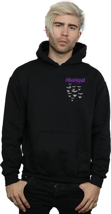 Immagine prodotto Felpa da uomo con cappuccio con stampa sul petto di Batman Joker Smile (L)
