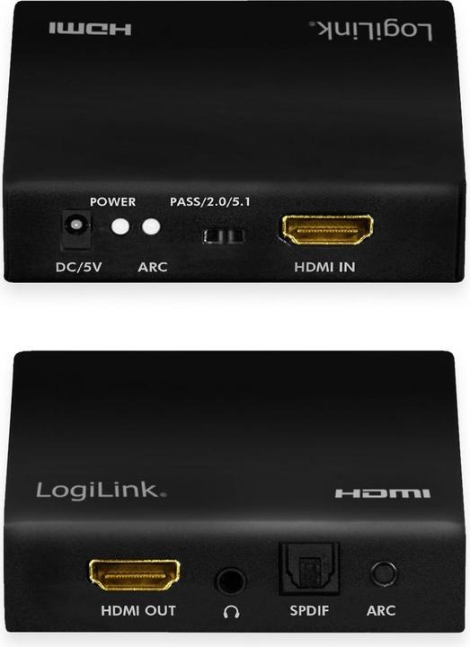 Actual product image LogiLink HDMI Audio Extractor,2CH/5.1CH,SPDIF,/60Hz
