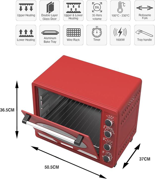 Immagine prodotto TurboTronic By Z-Line Mini forno Rosso