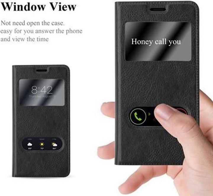 Actual product image Cadorabo Book with View double window cover (Apple iPhone X)