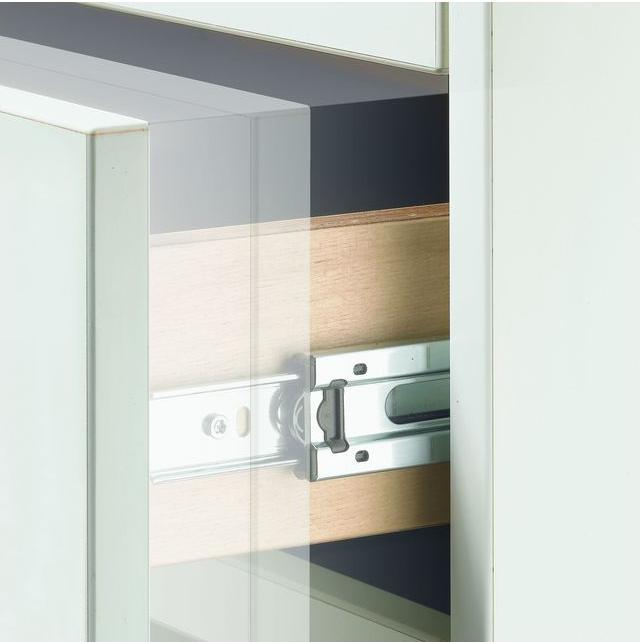 Produktbild Hettich Schubladenschiene Vollauszug 400 mm chromatiert 2 Stück