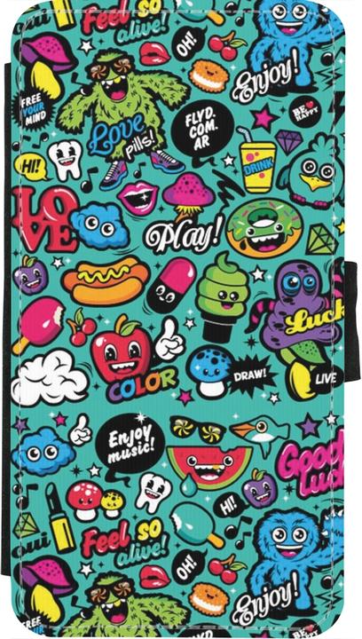 Image du produit PhoneLook Coque Wallet noir Cartoons old school (Apple iPhone X, Apple iPhone XS)