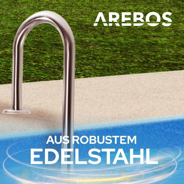 Image du produit Arebos Échelle de piscine en acier inoxydable