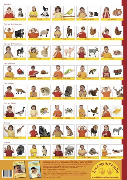 Produktbild König:Babyzeichen-Plakat: Tierzeichen