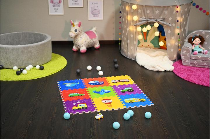 Produktbild Knorrtoys Puzzlematte - „Fahrzeuge“/9-tlg./30 cm (86 x 86 cm)
