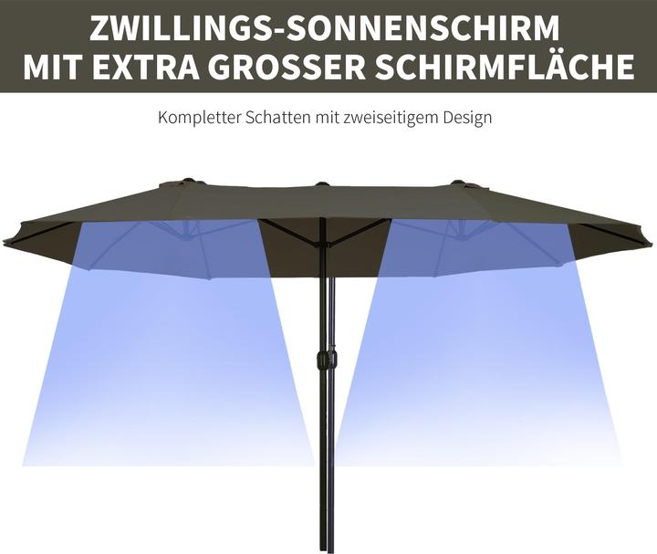 Immagine prodotto Outsunny Ombrellone con manovella (2.70 m)
