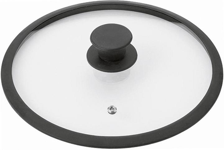Actual product image Krüger Glass lid sapphire silicone rim Ø16cm (16 cm, Glass)