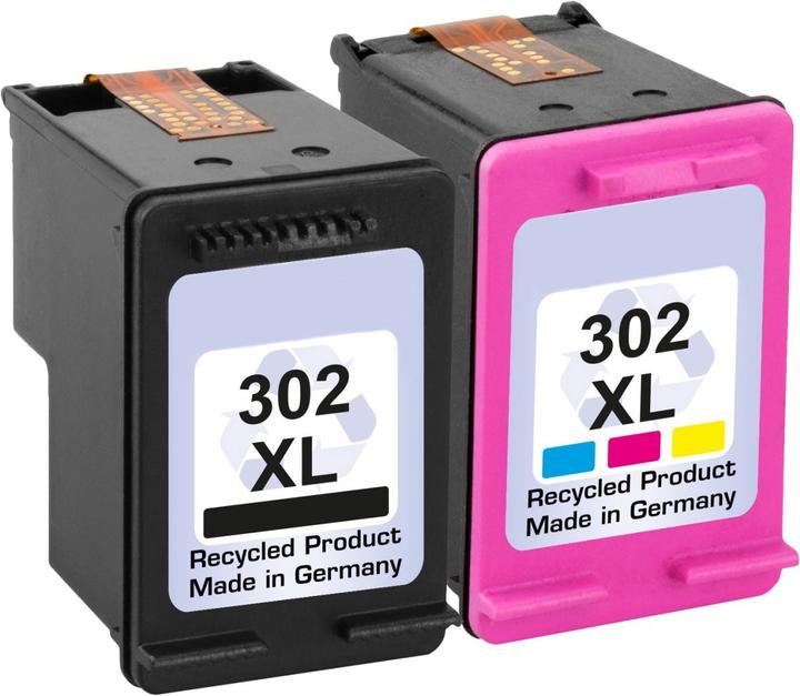 Produktbild Plutoos HP 302 XL HP 302 XL Patronen XXL kompatibel (CL, BK)